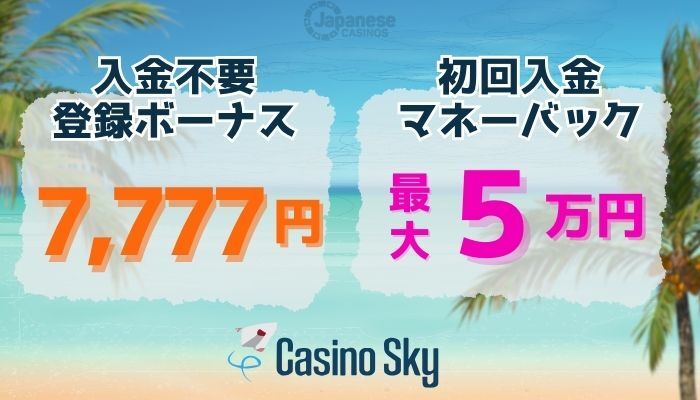 オン カジ オンライン カジノの限定入金不要ボーナス カジノスカイ