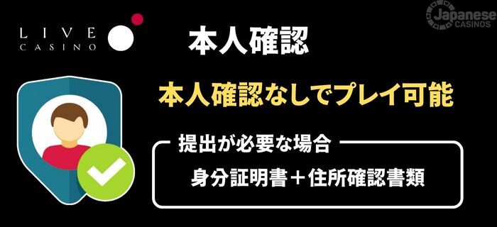 ライブカジノアイオー　本人確認