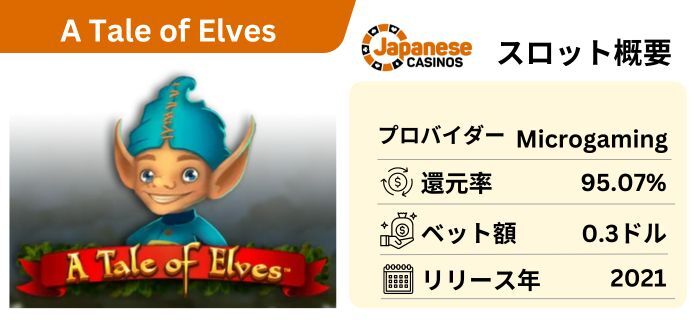 高額賞金が狙えるオンラインカジノのスロット A Tale of Elves