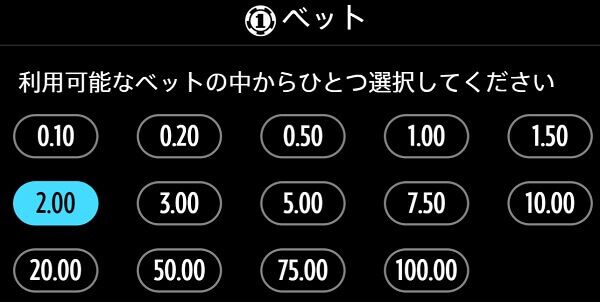 ベット額決定